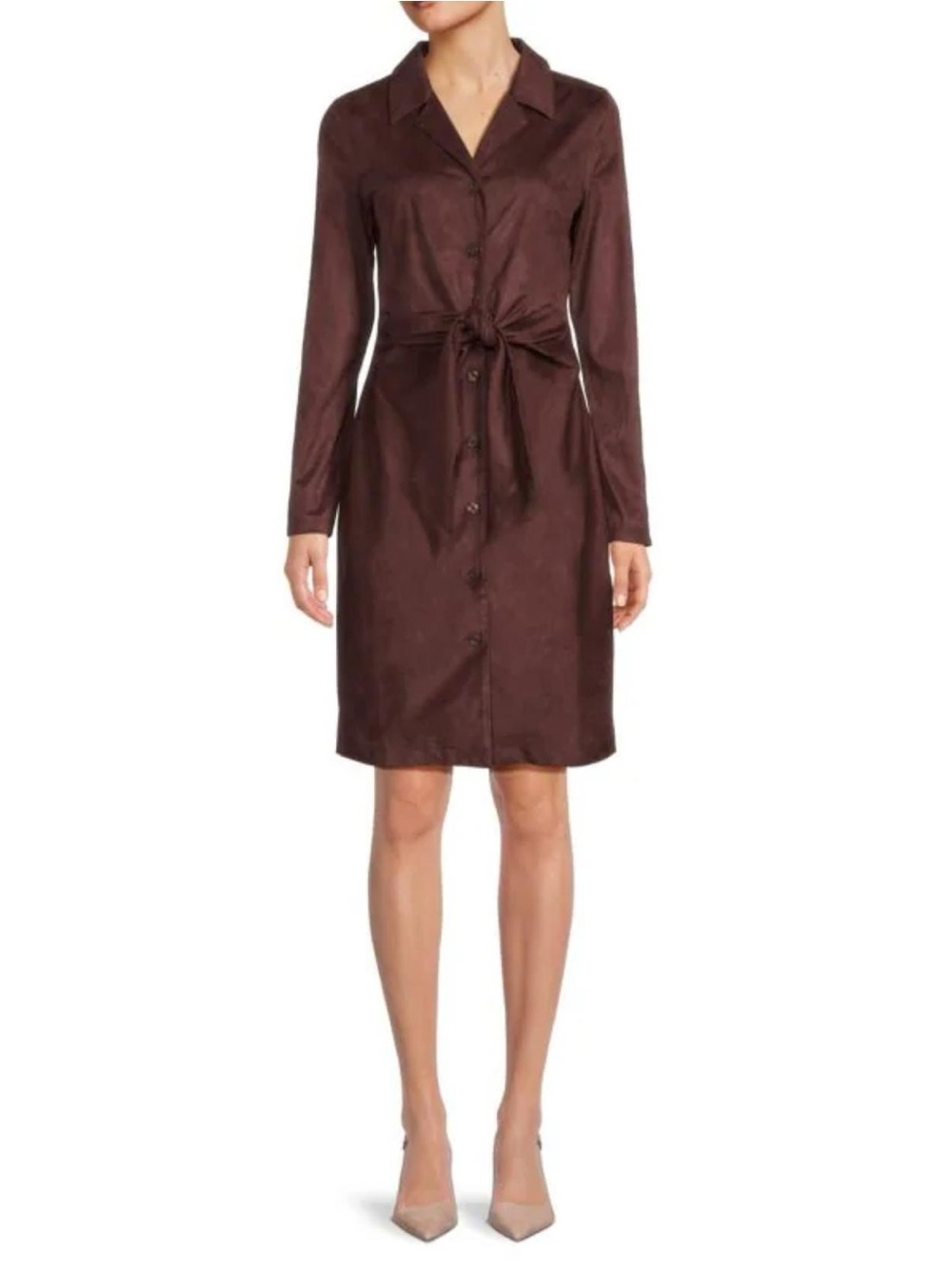 Donna Karan luxurious faux suede dress
